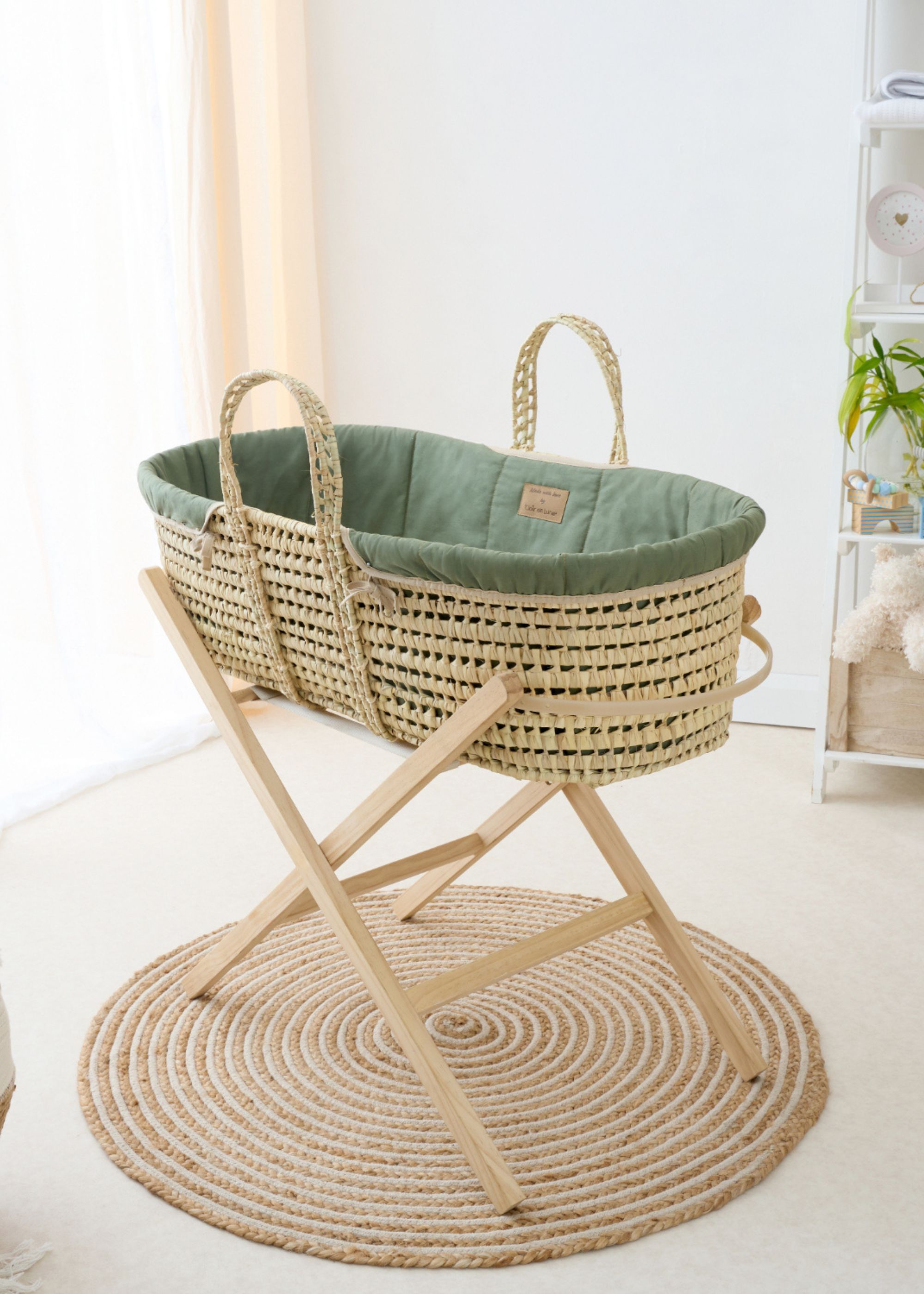 Clair de Lune Orange Organic Palm Moses Basket