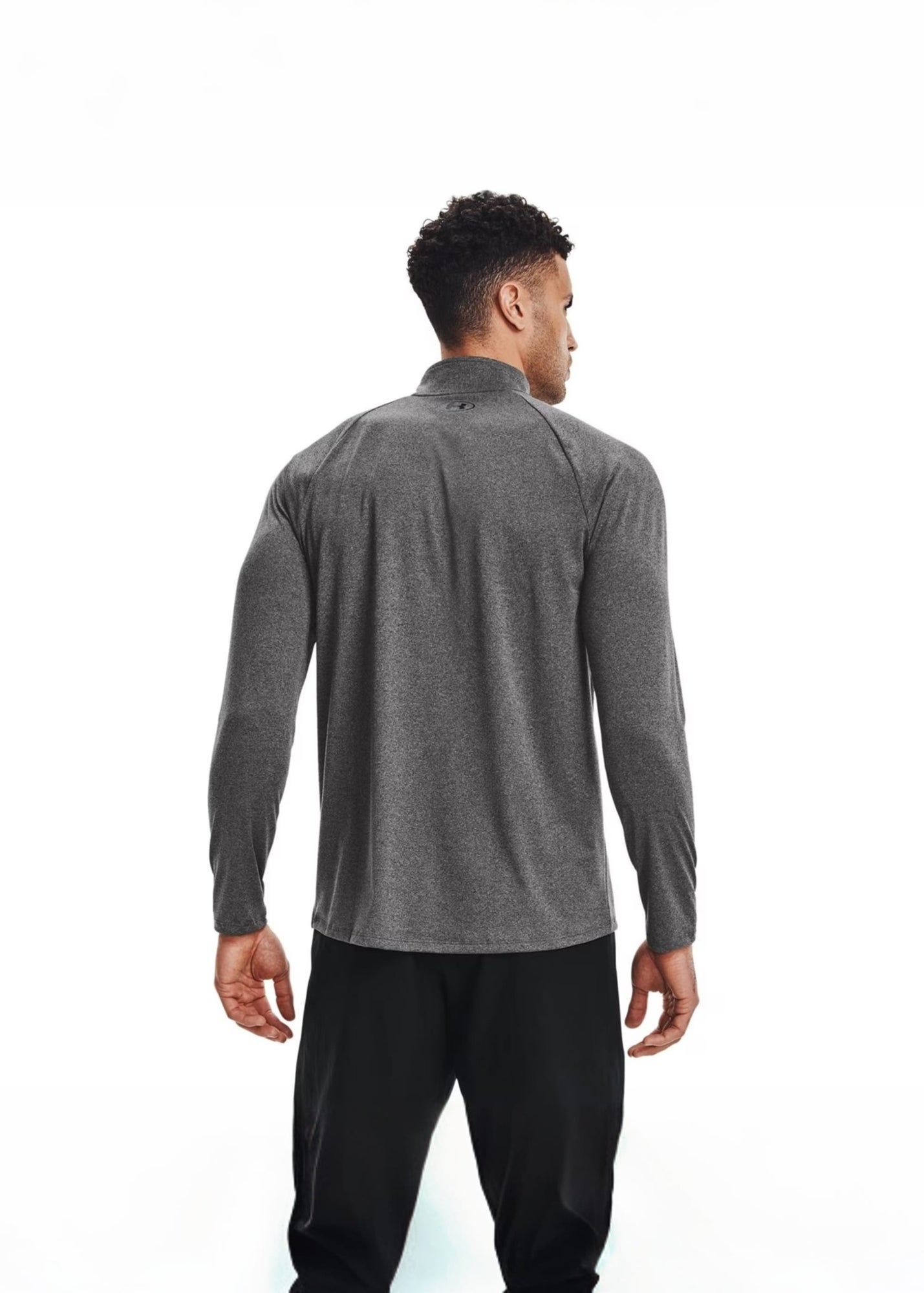 Under Armour Mens Tech Half Zip Top - Grey/Black - 1Q Image 4
